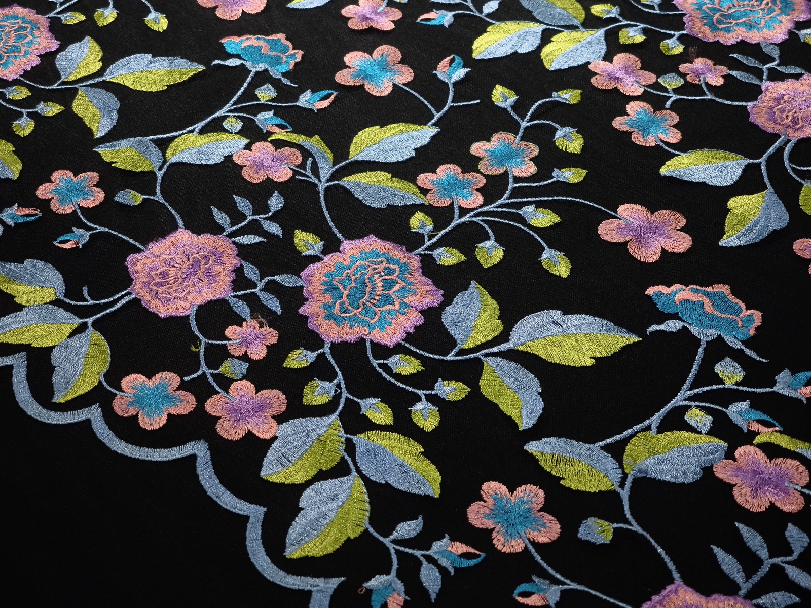 Encaje Floral Lima Rosa