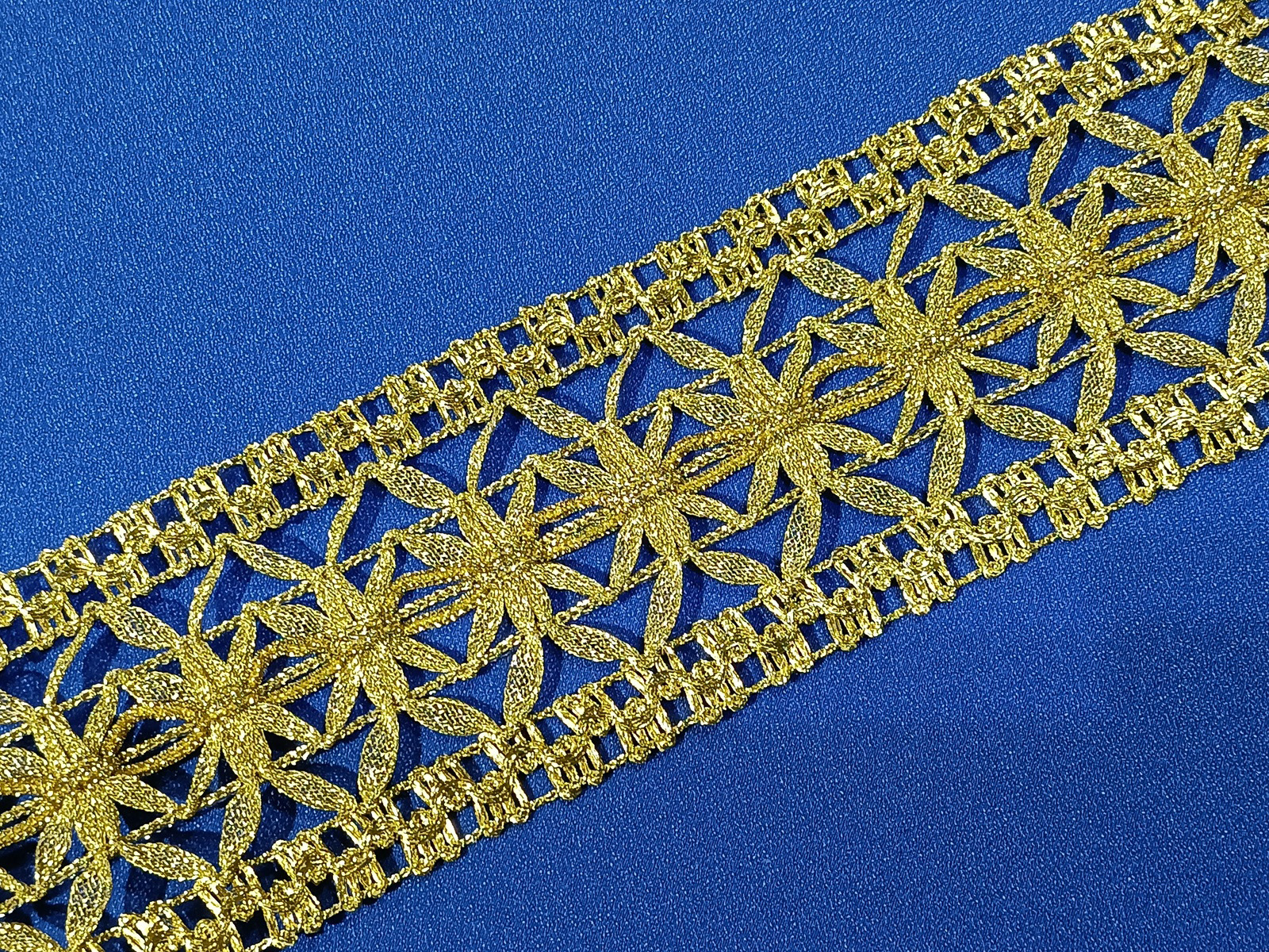 Pasamanería Trenzado Metalico Oro 6 cms
