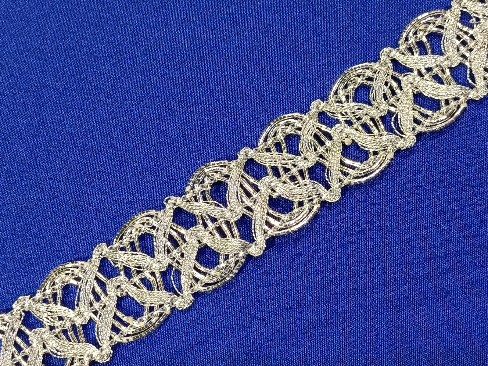 Pasamanería Luna Metalico Plata 2 cms