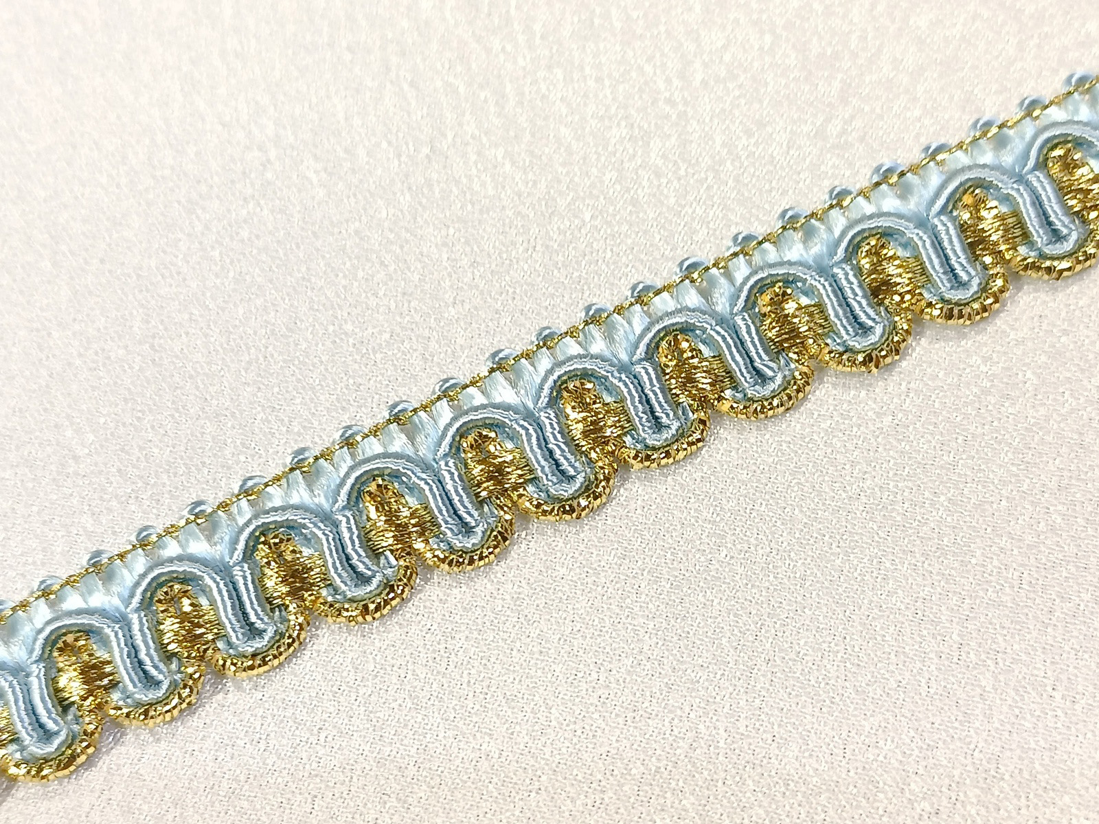 Pasamanería Ondas Filo Mezquita Azul C/ Oro