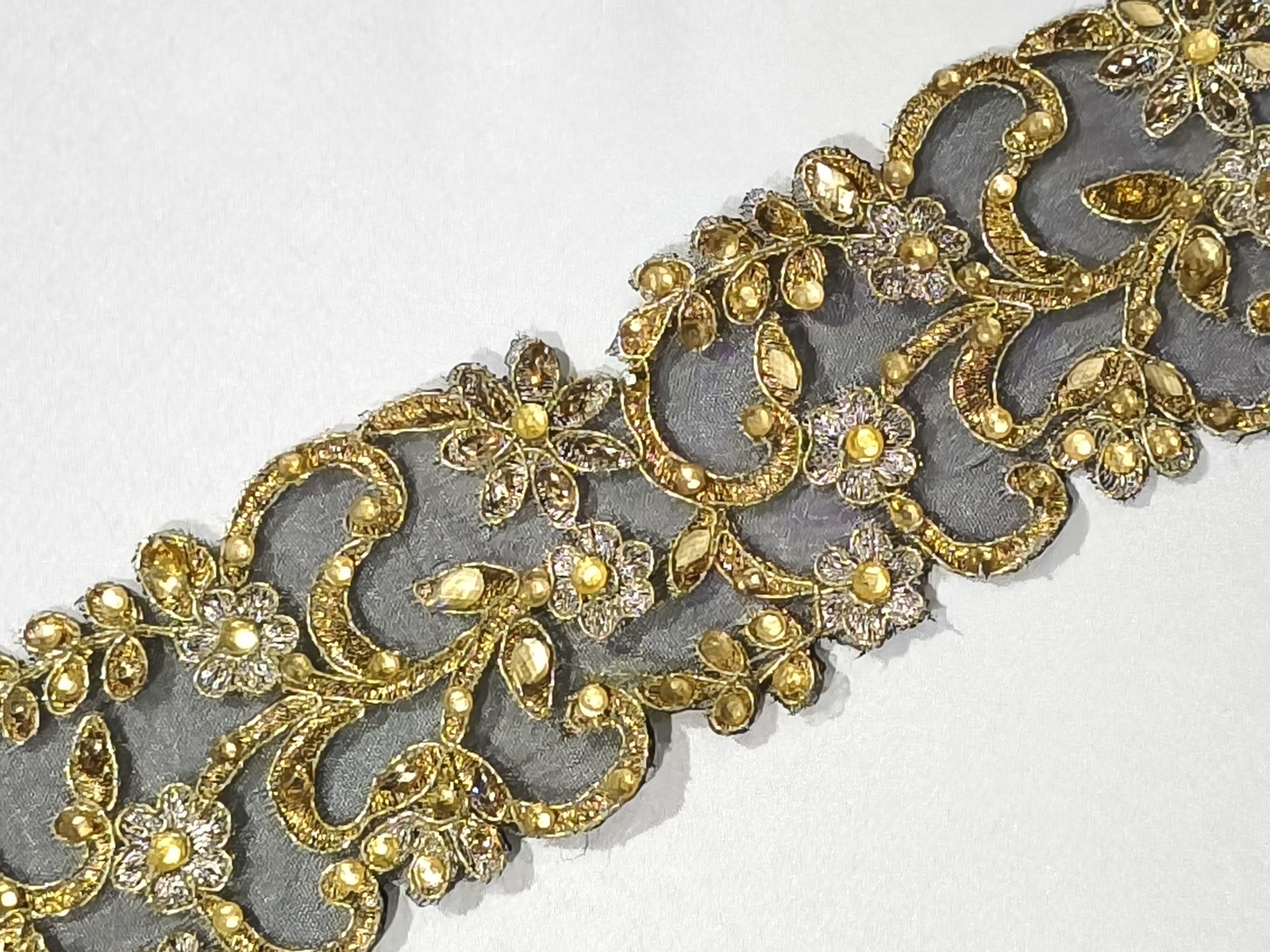 Cenefa Rameado Oro Negro Cristal