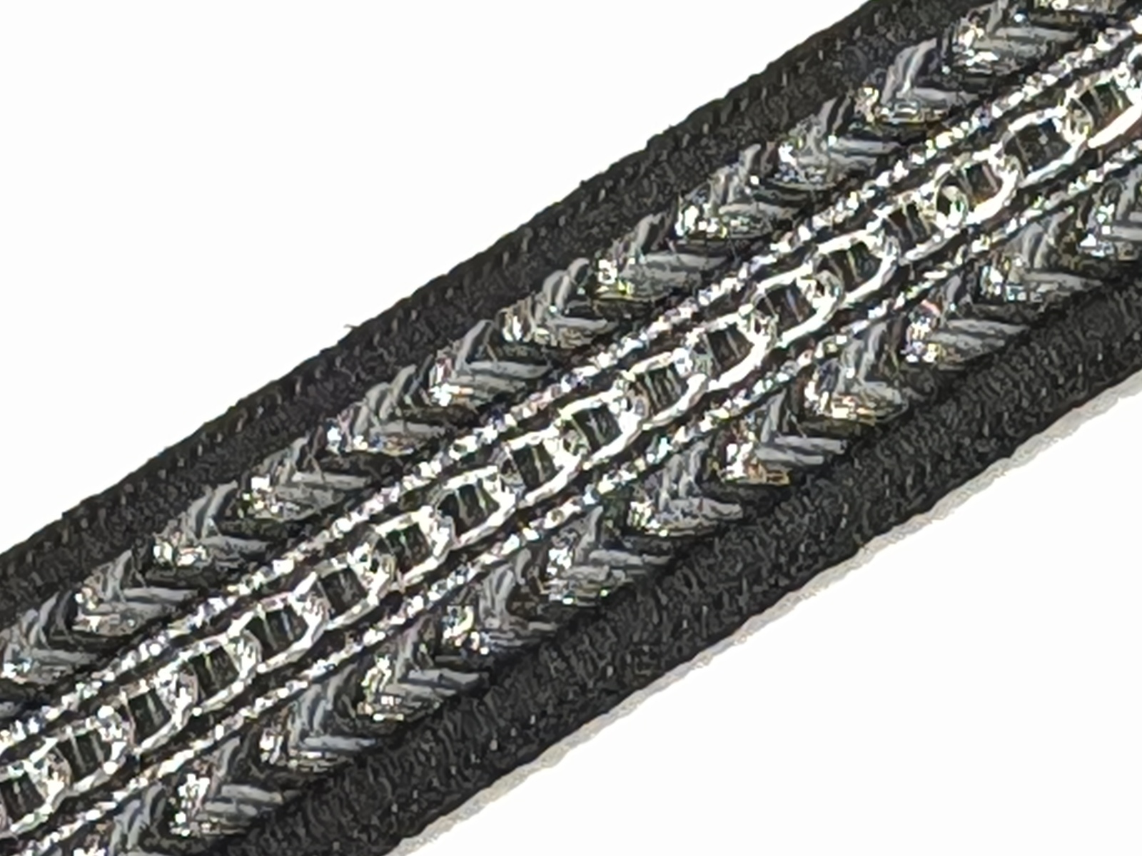 Cenefas Cadenas Espiga Negro/ Plata